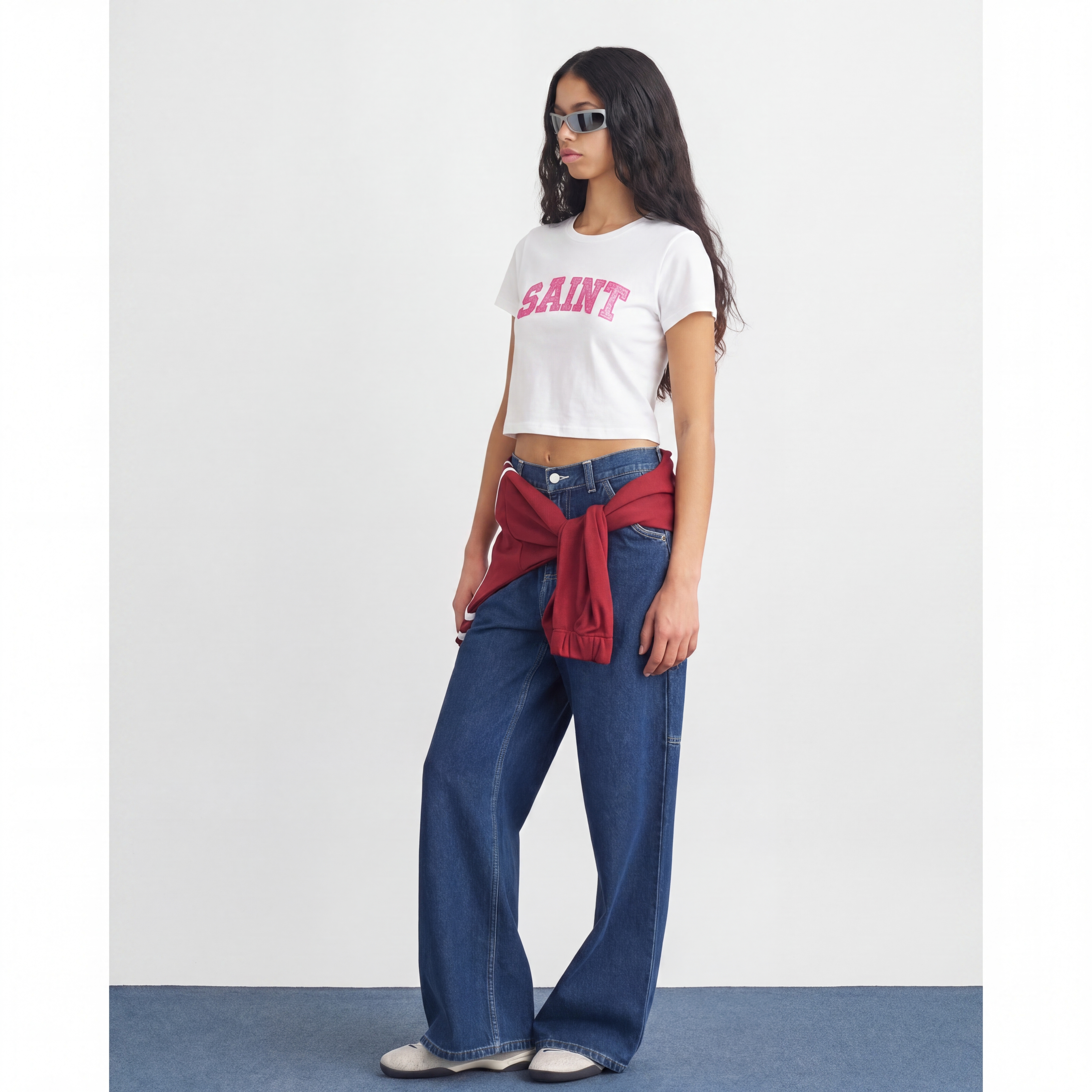PINK CROPPED TEE